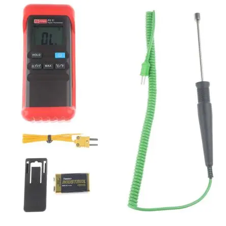 Produktfoto 1 von RS PRO Digitales Thermometer, RS51, Verdrahtet, 1 bis 1300 °C ±0.2 Reading +1°C % max, Messelement Typ K