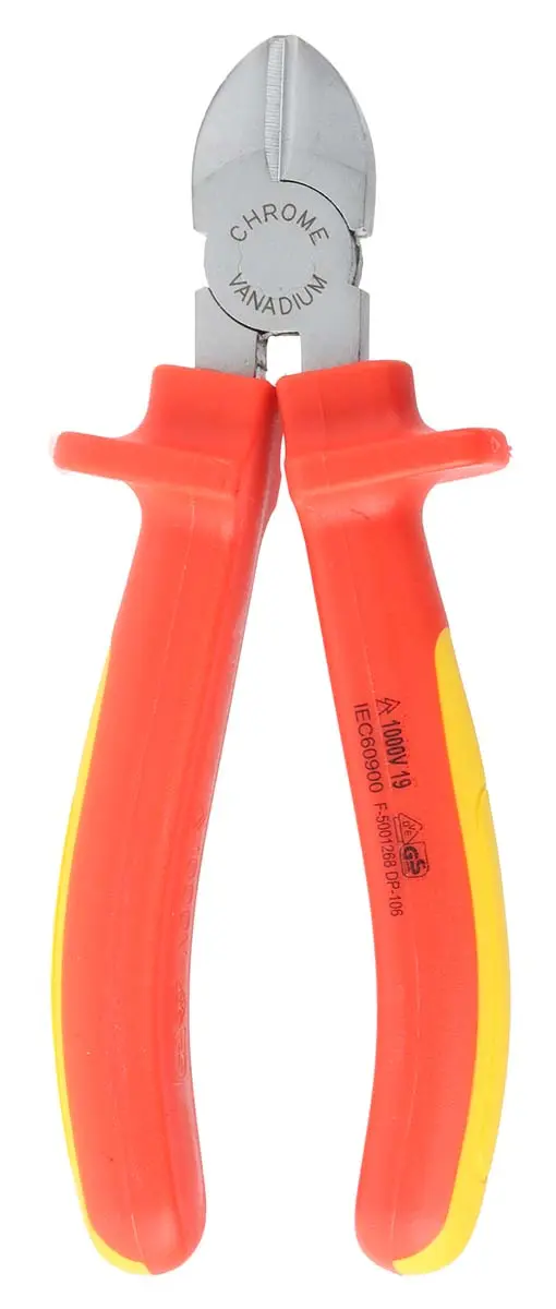Produktfoto 1 von RS PRO VDE 1000V zugelassen Diagonal-Seitenschneider Seitenschneider 152.4 mm / Backen 16mm