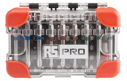 Produktfoto 1 von RS PRO Flach, Sechskant, Phillips, Pozidriv, Vierkant, Innensechsrund Ratsche Bitsatz Edelstahl Hex 4, Hex 5, Hex 6,