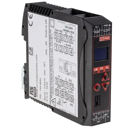 Produktfoto 1 von RS PRO MVR PID Temperaturregler DIN-Hutschiene 3, 2 x Relais Ausgang 24V ac Controller
