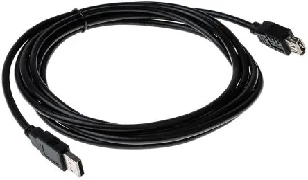 Produktfoto 1 von Roline Stecker IC-Buchse USB-Kabel, USB Typ A Buchse / USB Typ A, 3 m USB 2.0 Schwarz