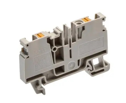 Produktfoto 1 von Weidmüller Anschlussklemmenblock DIN-Schiene 1 Dunkelbeige, 6mm², 800V Einsteck-Anschluss IECEx/ATEX