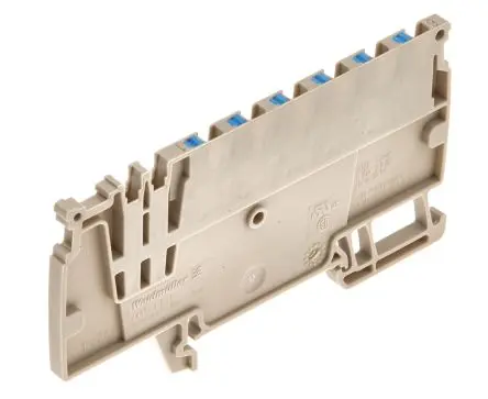Produktfoto 1 von Weidmüller Anschlussklemmenblock DIN-Schiene 1 Blau, 1.5mm², 500V Einsteck-Anschluss