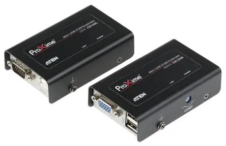 Produktfoto 1 von Aten KVM-Extender USB Extender-Paar VGA 100 m 1 Anschlüsse 1 1 Displays Catx