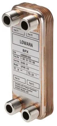 Produktfoto 1 von Xylem 10 214.5 mm BP400 80.7mm Kupfer Wärmetauscher 24.1 mm Edelstahl 316L bis 232 °C