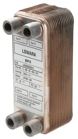 Produktfoto 1 von Xylem 30 214.5 mm BP400 80.7mm Kupfer Wärmetauscher 24.1 mm Edelstahl 316L bis 232 °C