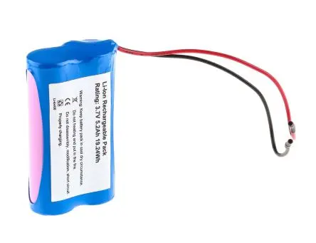 Produktfoto 1 von RS PRO Li-Ion Akkupack, 2-Zellen 3.7 V / 5.2 Ah