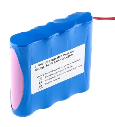 Produktfoto 1 von RS PRO Li-Ion Akkupack, 4-Zellen 14.8 V / 2.6 Ah