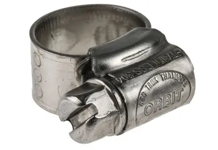 Produktfoto 1 von RS PRO Edelstahl Schlauchschelle Schneckengewinde, mit Sechskantschraube 12 mm