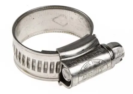 Produktfoto 1 von RS PRO Edelstahl Schlauchschelle Schneckengewinde, mit Sechskantschraube 25 mm