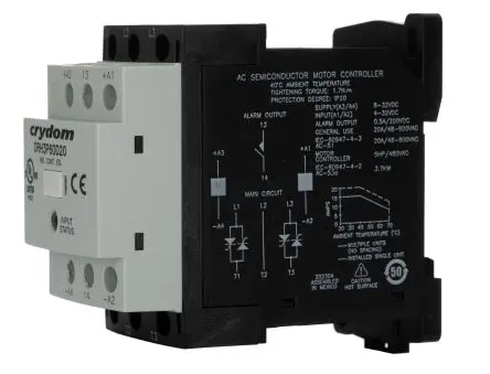 Produktfoto 1 von Sensata / Crydom DRH Halbleiterschütz, 3-polig, 32V dc / 20 A 32V dc, 4 V dc 1.5 kW