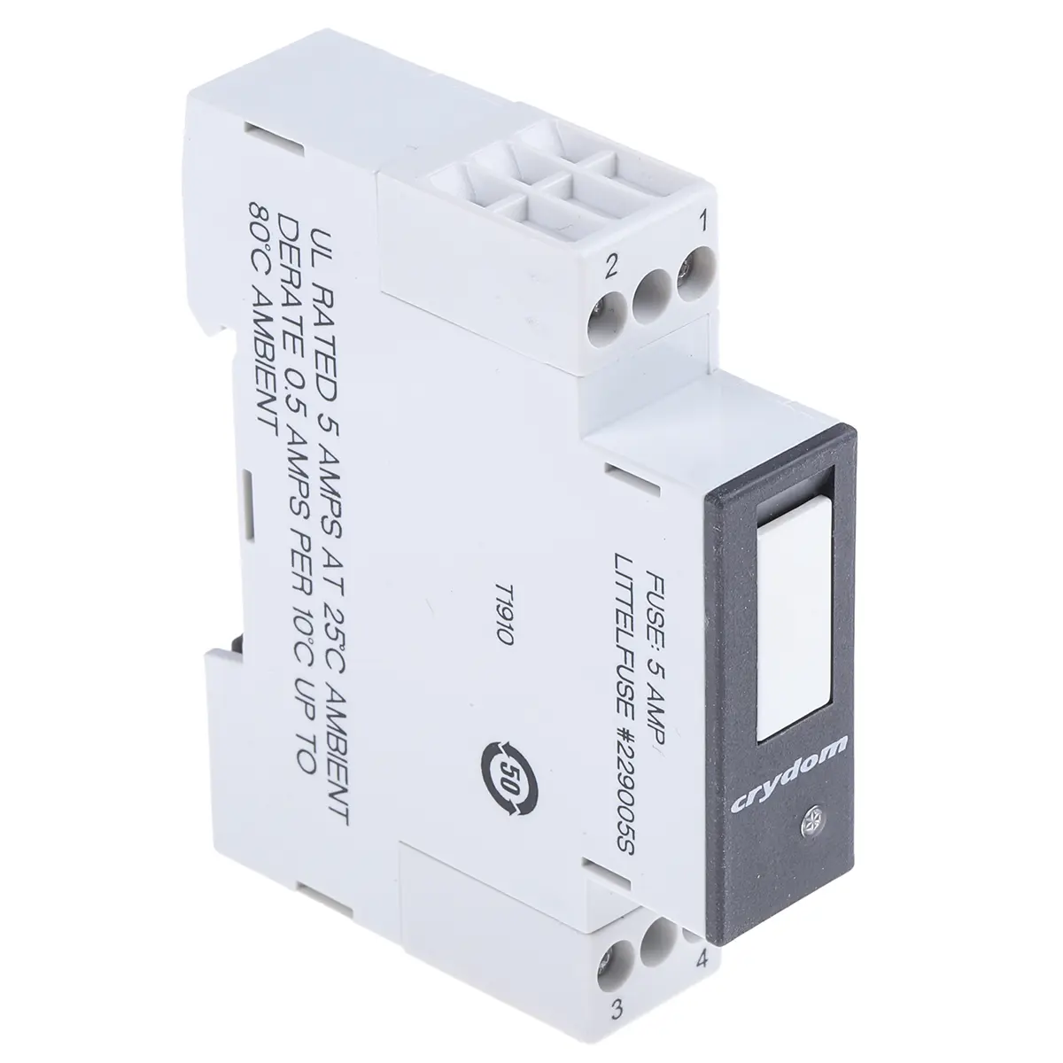 Produktfoto 1 von Sensata Crydom GMS DIN-Schienen Halbleiterrelais mit Nulldurchgang 280 V ac / 5 A Effektivwert