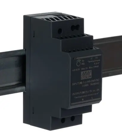 Produktfoto 1 von MEAN WELL Ultra Slim DIN-Schienen Netzteil Geschalteter Modus 370 V dc, 264V ac Wechselstrom/Gleichstrom / 3 A 5V dc DC