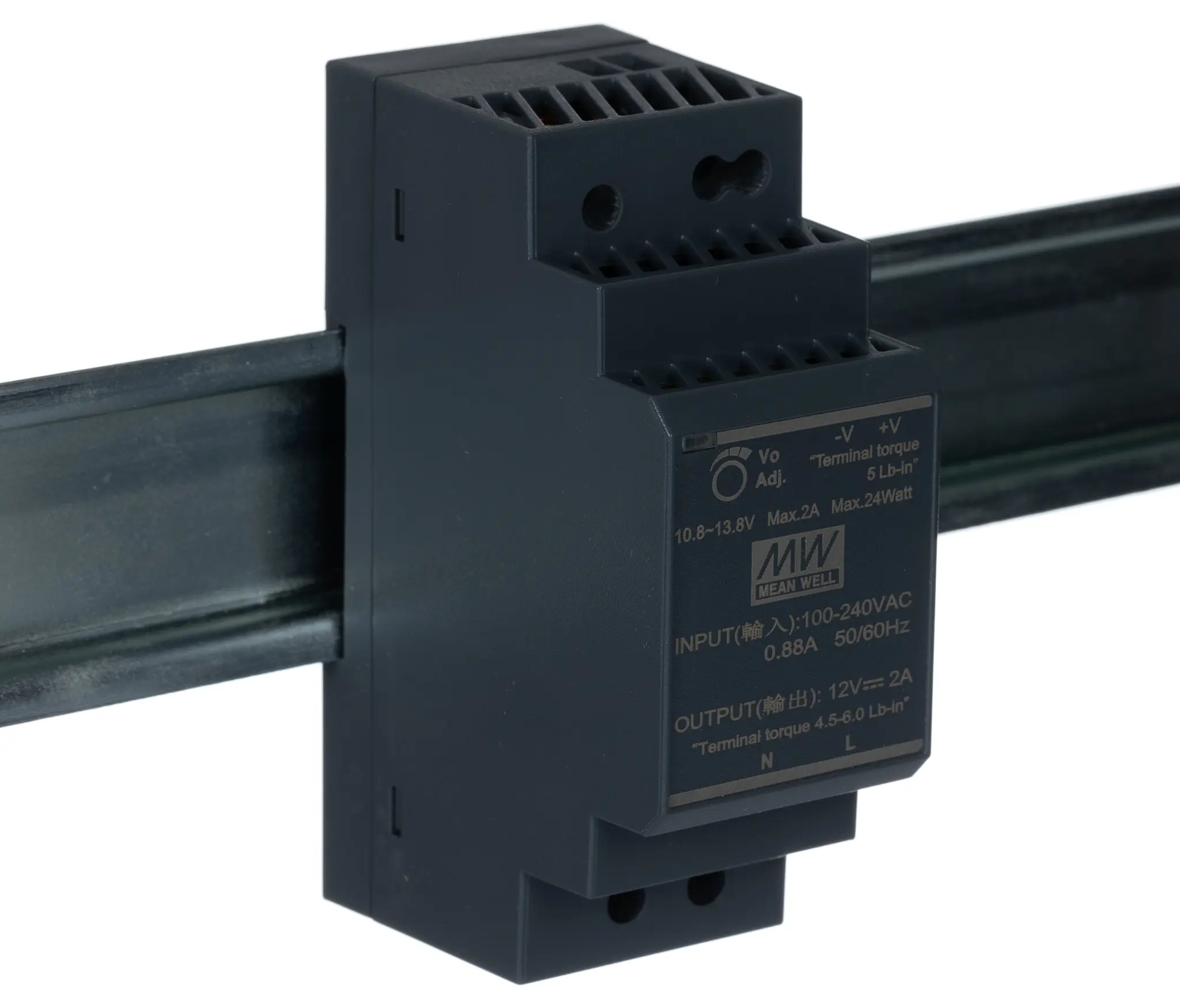 Produktfoto 1 von MEAN WELL HDR DIN-Schienen Netzteil Getaktet 12V dc / 2A 24W 85 → 264 V ac, 120 → 370V dc
