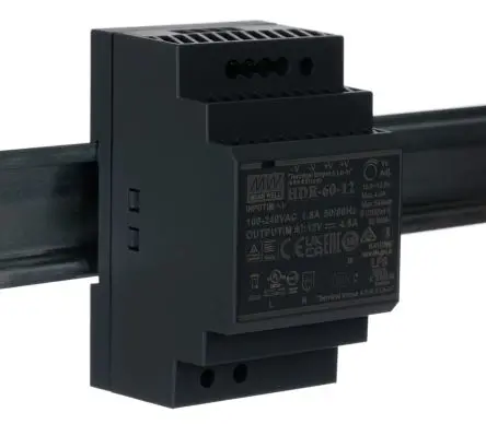Produktfoto 1 von MEAN WELL Ultra Slim DIN-Schienen Netzteil Geschalteter Modus 370 V dc, 264V ac Wechselstrom/Gleichstrom / 4.5 A 12V dc
