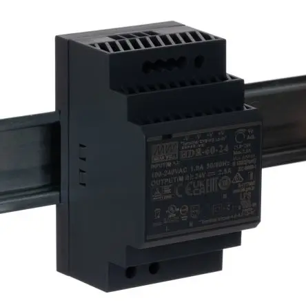 Produktfoto 1 von MEAN WELL HDR DIN-Schienen Netzteil Geschalteter Modus 370 V dc, 264V ac Wechselstrom/Gleichstrom / 2.5 A 24V dc DC 60 W