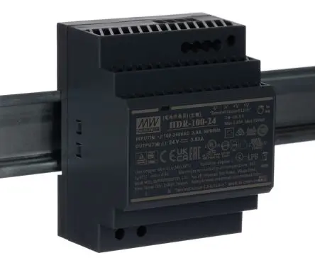 Produktfoto 1 von MEAN WELL Ultra Slim DIN-Schienen Netzteil Geschalteter Modus 370 V dc, 264V ac Wechselstrom/Gleichstrom / 3.83 A 24V dc