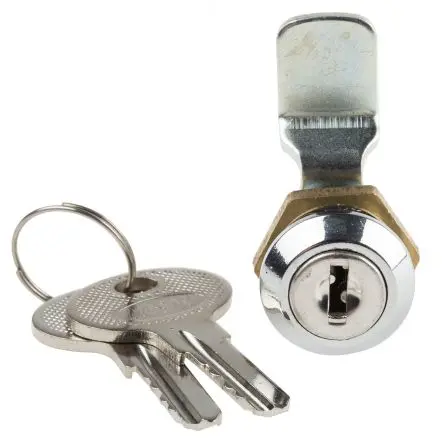 RS PRO Schubladenschloss aus Zinkdruckguss, Mit Schlüssel 20 mm, entsperrbar mit Schlüssel 16.2 x 14.2 mm