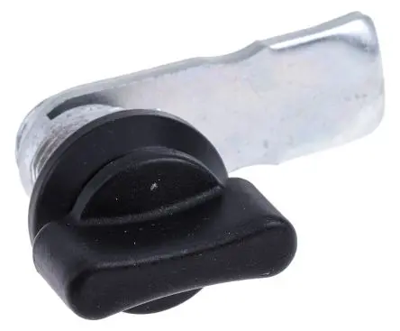 Produktfoto 1 von RS PRO Schubladenschloss aus Zinkdruckguss, Mit Schlüssel 13.5 mm, entsperrbar mit Knopf 16.2 x 14.2 mm