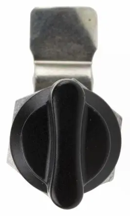Produktfoto 1 von RS PRO, Schwarz Schubladenschloss aus Zinkdruckguss, Mit Schlüssel 19.5 mm, entsperrbar mit Knopf 16.2 x 14.2 mm