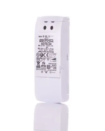 Produktfoto 1 von Recom LED-Treiber, 9 W 198V ac, 264 V ac LED-Treiber 350mA, Ausgang 13V, 26 V
