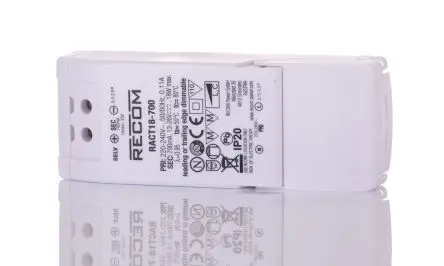 Produktfoto 1 von Recom LED-Treiber, 18 W 198V ac, 264 V ac LED-Treiber 700mA, Ausgang 13V, 26 V