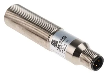 Produktfoto 1 von RS PRO M18 Kapazitiver Näherungssensor 5 mm, Gewinderohr / 200mA PnP, IP67 1000 V ac 30 V dc