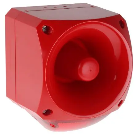 Klaxon PNC LED, Dauer, Filament/Warnsummer-Licht Beacon-Sounder-Kombination 60V dc Rot IP66 Seitlich / 113 dB 113 dB @