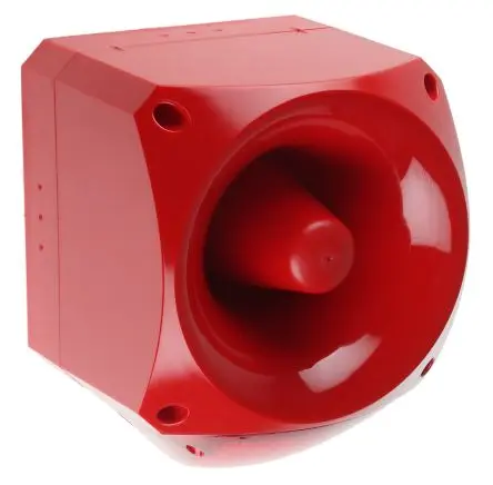 Produktfoto 1 von Klaxon PNC LED, Filament/Warnsummer, Dauer-Licht Beacon-Sounder-Kombination 60V dc Rot IP66 Seitlich / 120 dB 120 dB @