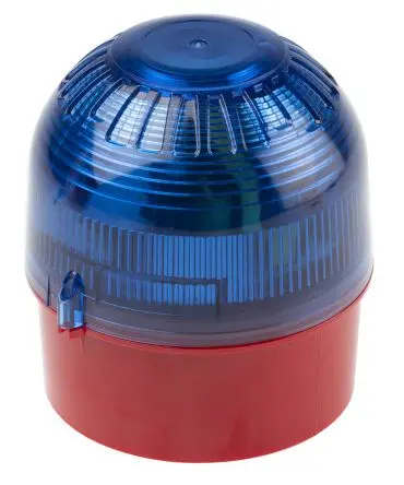 Produktfoto 1 von Klaxon Sonos Xenon Filament/Warnsummer Signalleuchte 6V dc Blau Basis, Ø 98 mm x 104 mm IP65