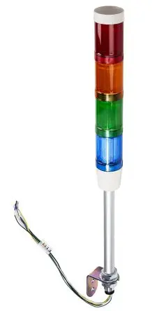 Produktfoto 1 von Schneider Electric Harmony XVM LED Signalturm Summer 4-stufig Linse Rot, Gelb, Blau, Grün 24V ac/dc Dauer Vertikale