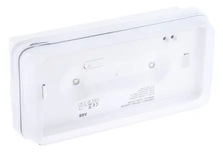Produktfoto 1 von RS PRO LED Notbeleuchtung Wand 2 x 0.5 W, 240V 110 lm, 115mm x 240 mm x 240 mm, IP65