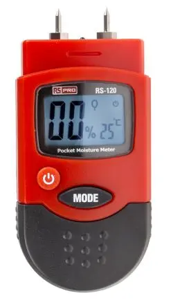 Produktfoto 1 von RS PRO RS-120 Feuchtemessgerät, ±0.2 %, ±2 % Digital, Batterie