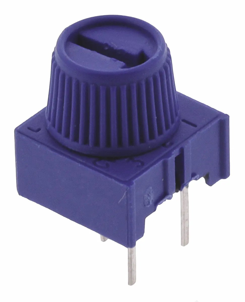 Produktfoto 1 von Vishay 63M 1-Gang THT Trimmer-Potentiometer, Einstellung von oben, 1kΩ, ±10%, 0.5W, Pin, L. 9.52mm