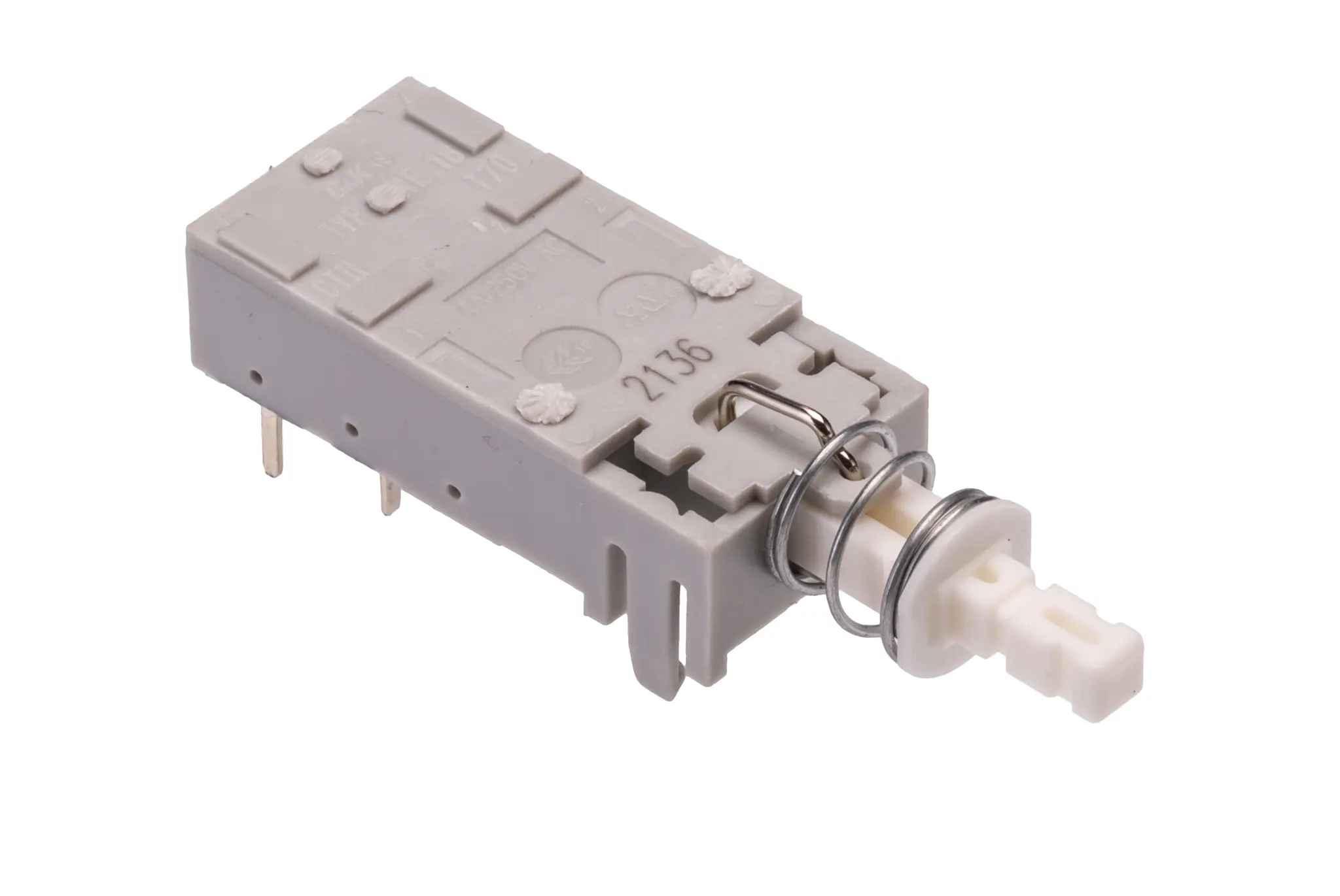 C & K NE-18 Druckschalter Rastend Durchsteckmontage, DPST / 4 A 100 V dc 250 V ac