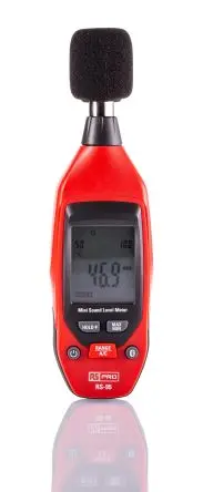 Produktfoto 1 von RS PRO RS-95 LCD Schallpegelmessgerät 35 dB 130 dB 8 kHz 0.1 dB