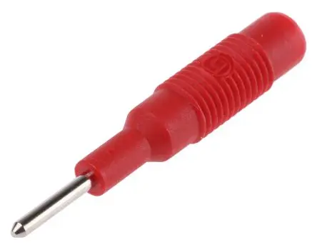 Produktfoto 1 von Hirschmann Test & Measurement Prüfsteckverbinder-Adapter Rot Stecker Messing Nickel 60V dc