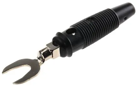 Produktfoto 1 von Hirschmann Test & Measurement 4 mm Stecker Schwarz Prüfklemme, Kontakt Nickel, 30 V ac, 60V dc 30A, Schraubanschluss