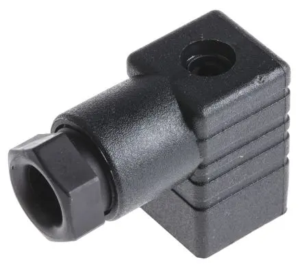 Produktfoto 1 von Hirschmann GDS DIN 43650 Ventilsteckverbinder DIN 43650 C 2+E Buchse / 230V ac/dc, PG7 Schraubanschlussklemme, Schwarz