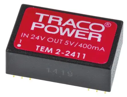 TRACOPOWER TEM 2 DC/DC Konverter, 5V dc OUT 400 mA Durchsteckmontage 26.4V dc 1 kV dc 2 W -25 °C 70 °C