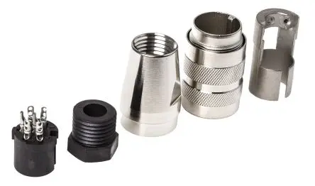Produktfoto 1 von Amphenol Industrial C 091 D M16 DIN-Buchse Gerade 6-polig, DIN 41322, 300V ac/dc 5A IP67 Kabel, Schrauben Buchse