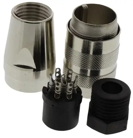 Produktfoto 1 von Amphenol Industrial C 091 D M16 DIN-Buchse Gerade 7-polig, 300V ac/dc 5A IP67 Kabel, Schrauben Buchse