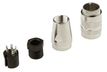 Produktfoto 1 von Amphenol Industrial C 091 D M16 DIN-Buchse Gerade 4-polig, 300V ac/dc 5A IP67 Kabel, Schrauben Buchse
