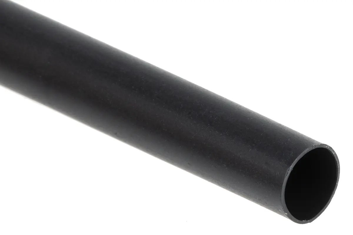 Produktfoto 1 von TE Connectivity CGAT Wärmeschrumpfschlauch, Polyolefin Schwarz, Ø 6 mm Schrumpfrate 3:1, Länge 1.2m