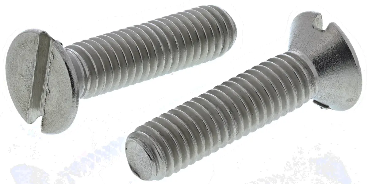 Produktfoto 1 von RS PRO Senkkopf Schlitz Schrauben A4, M6 x 25.0mm Edelstahl
