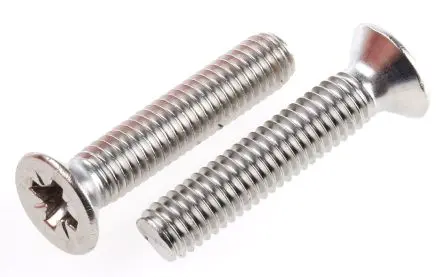 Produktfoto 1 von RS PRO Senkkopf Pozidriv Maschinenschraube Edelstahl glatt 30.0 mm M6