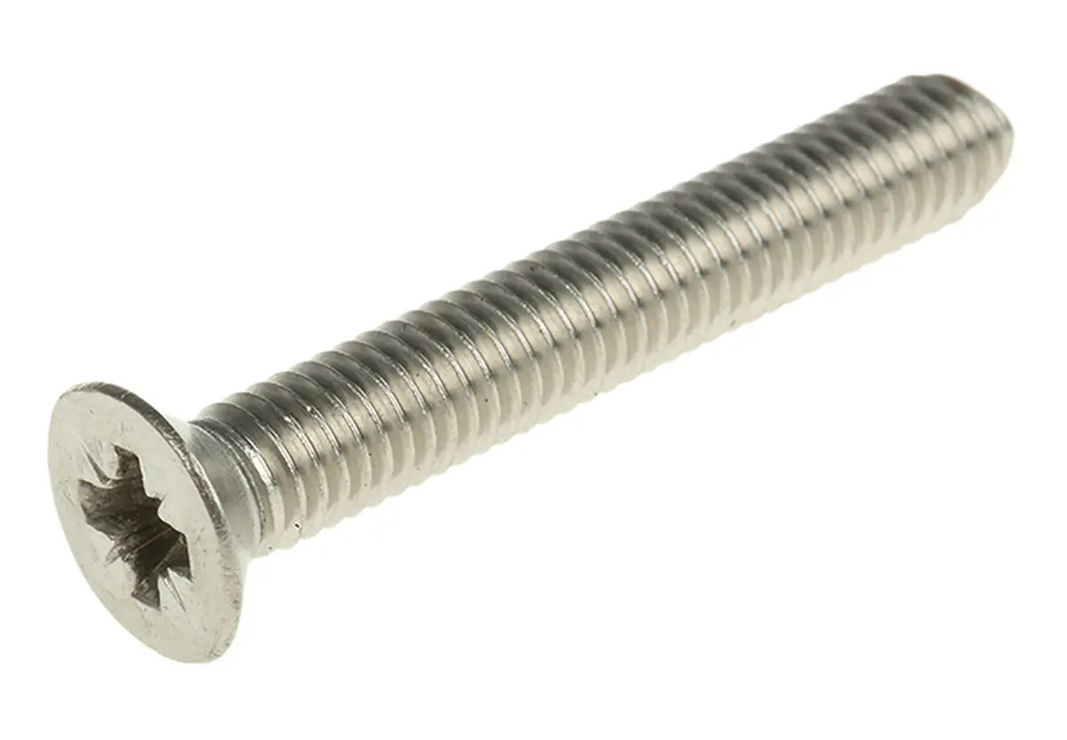 Produktfoto 1 von RS PRO Senkkopf Pozi Schrauben A4, M6 x 40.0mm Edelstahl