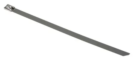 Produktfoto 1 von RS PRO Edelstahl 316 Kabelbinder Kugelverschluss Metallisch 7.9mm x 200 mm