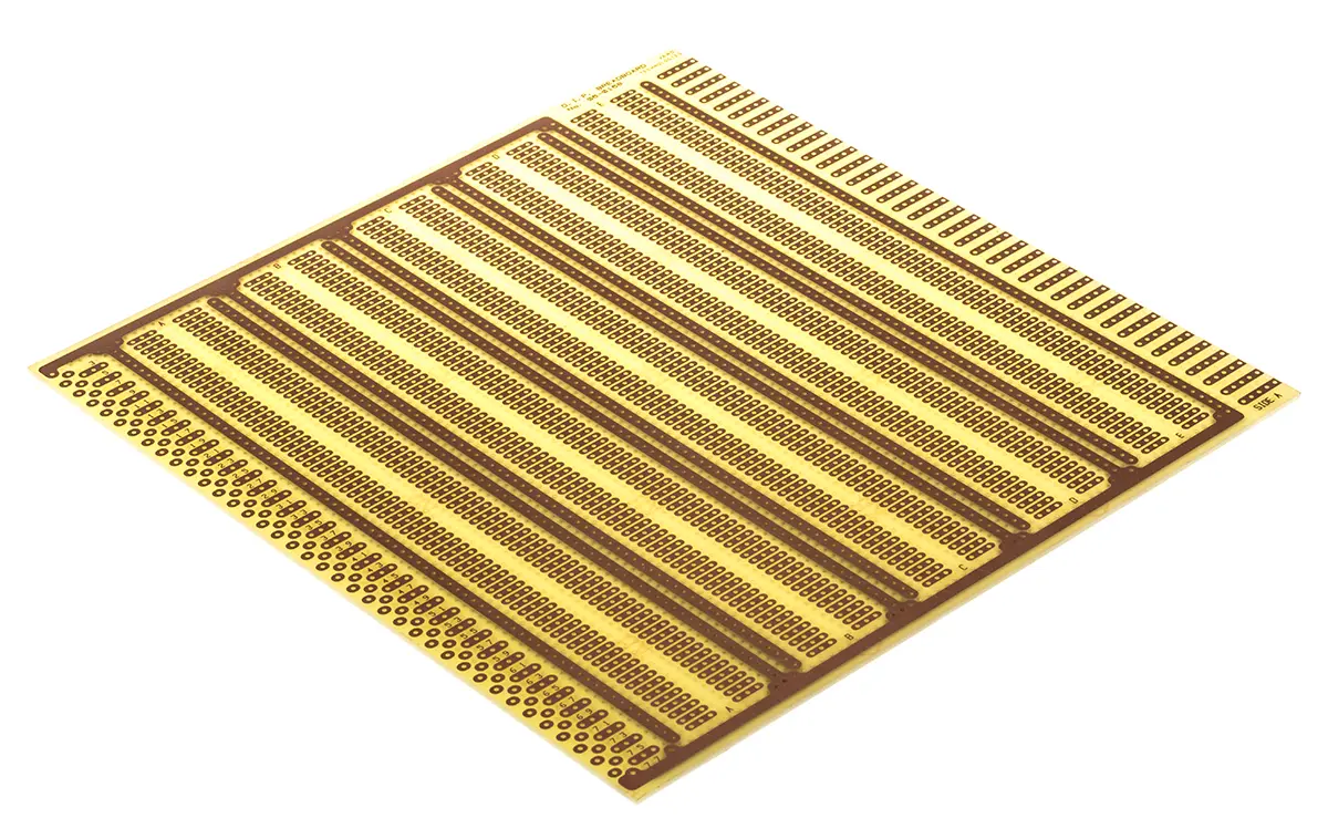Produktfoto 1 von RS PRO Steckplatine, PCB-Stärke 1.6 mm, L. 203.3 mm, B. 194.31 mm, Versuchsaufbauplatine