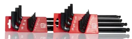 Produktfoto 1 von RS PRO Sechskantschlüsselsatz 22 L Zöllig/metrisch 0.05 → 3/8ZZZZZZ, 1.5 → 6 mm